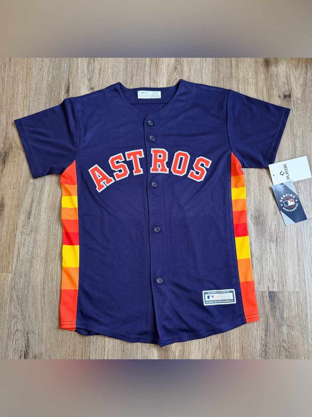 Majestic Coolbase Houston Astros Alex Bregman Orange Jersey Youth Size Medium